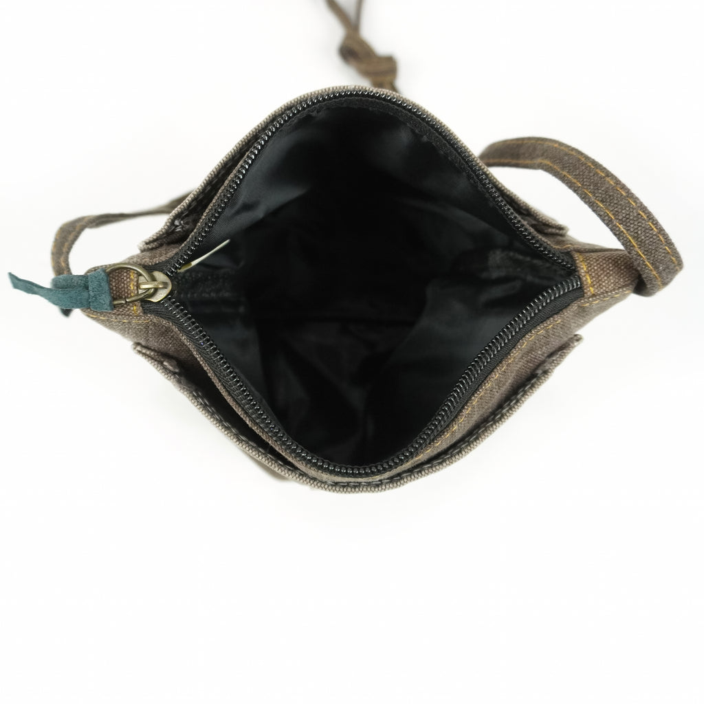 Reworked (Carhartt) - Dark Brown Crossbody Bag Vintage Retro