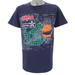 Vintage (Logo 7) - USA Basketball Team Single Stitch T-Shirt 1990s Large