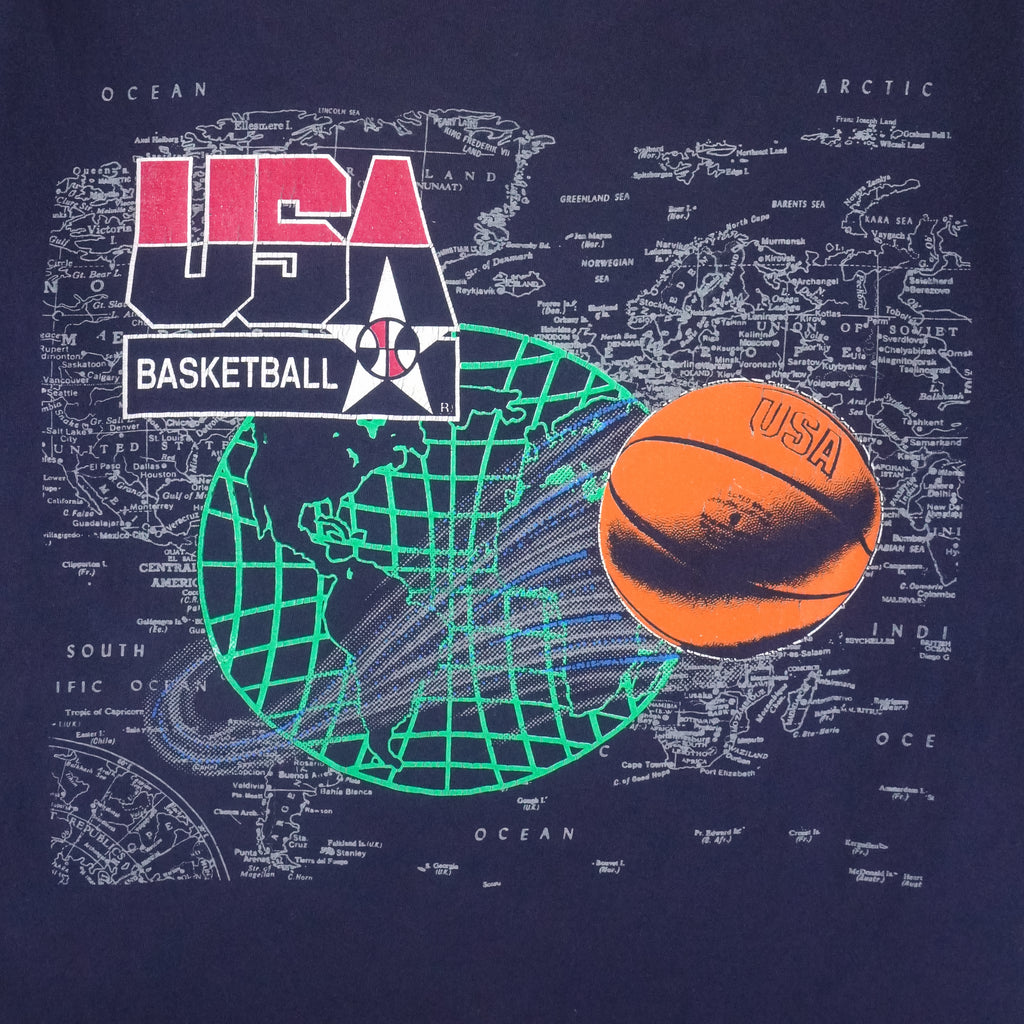 Vintage (Logo 7) - USA Basketball Single Stitch T-Shirt 1990s Large Vintage Retro