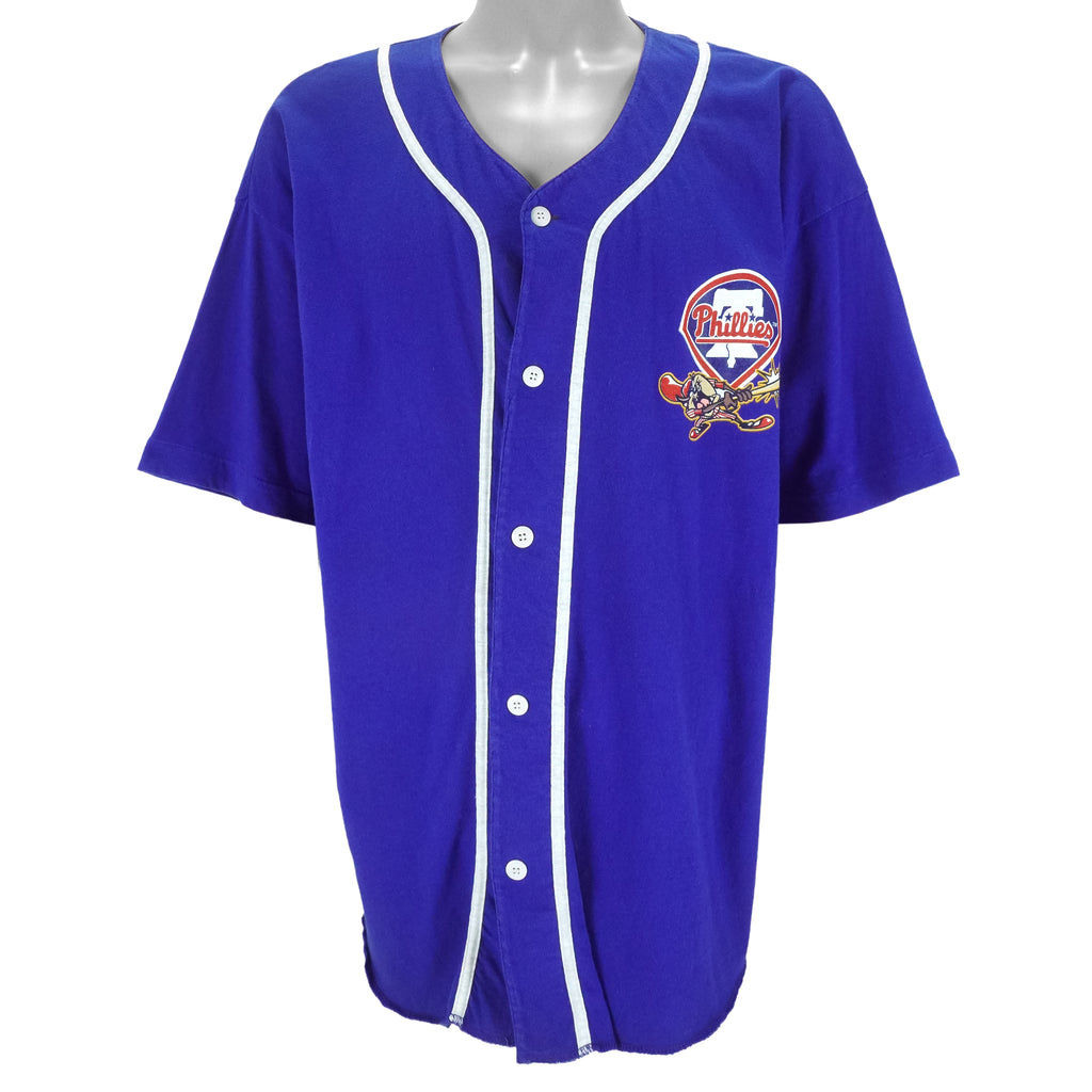 MLB (Sun Sportswear) - Philadelphia Phillies X Taz Jersey 1995 X-Large Vintage Retro Baseball