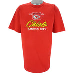 NFL (Logo 7) - Kansas City Chiefs Embroidered T-Shirt 1990s Large