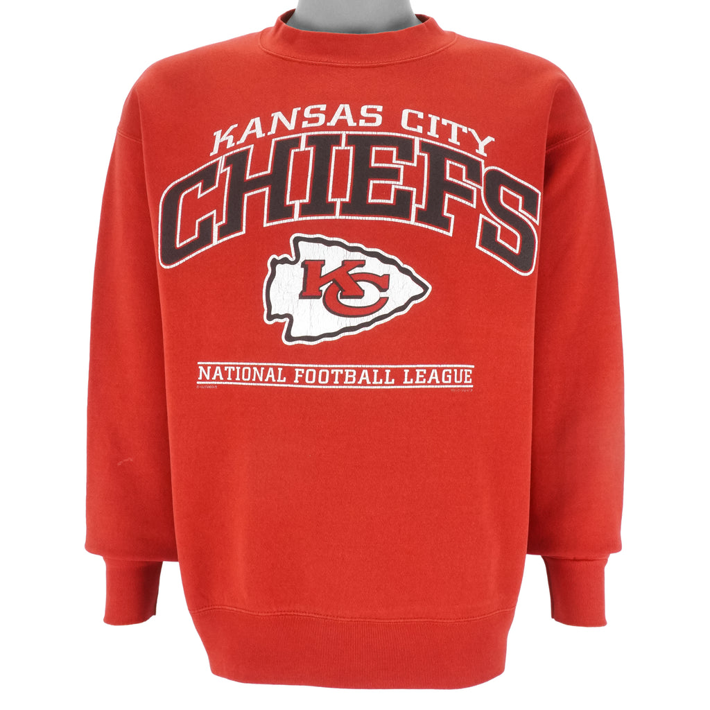 NFL (Lee) - Kansas City Chiefs Crew Neck Sweatshirt 1990s Medium Vintage Retro Football