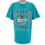 NBA (Lee) - Detroit Pistons T-Shirt 1990s X-Large Vintage Retro Basketball