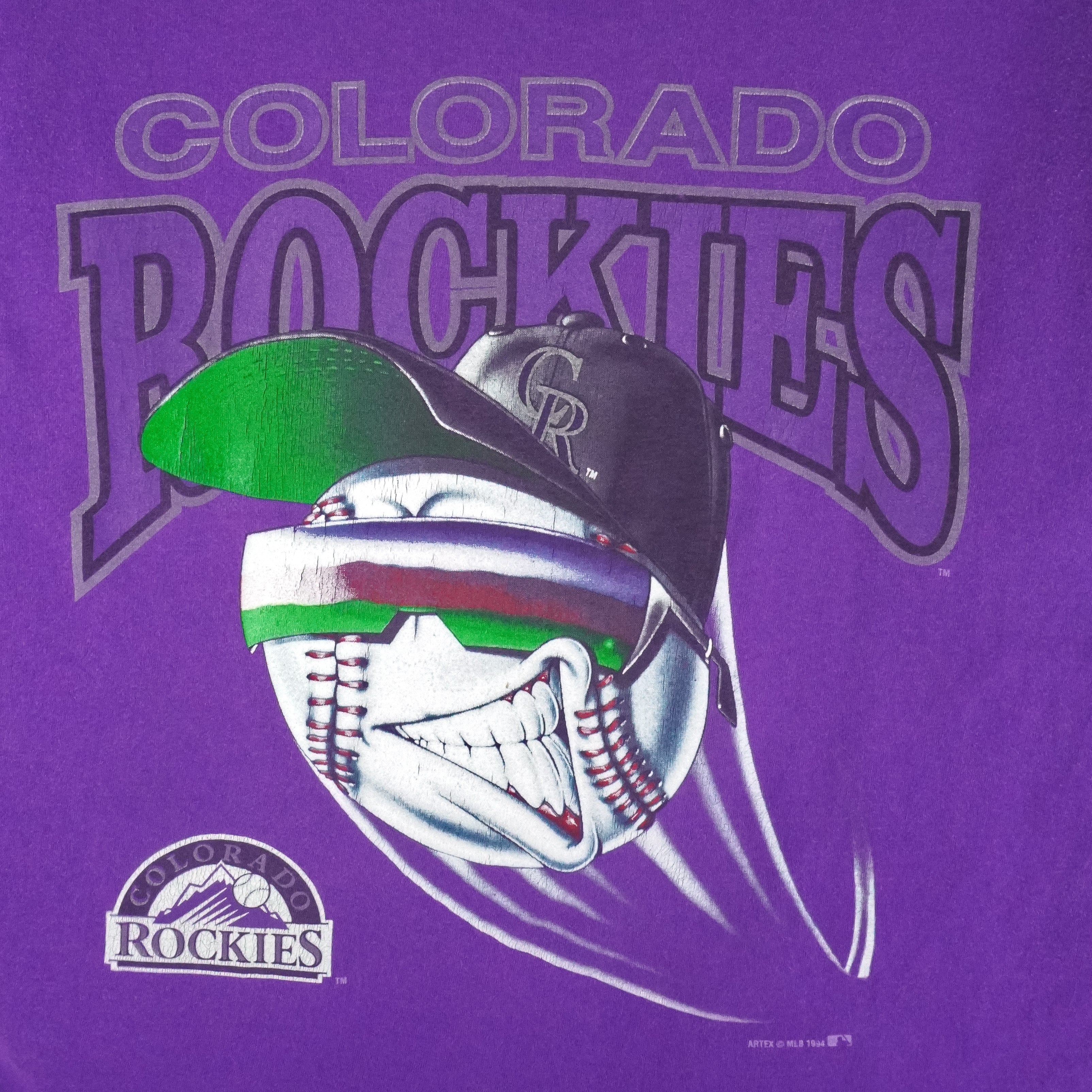 MLB (Artex) - Colorado Rockies Breakout T-Shirt 1994 Large Vintage Retro Baseball