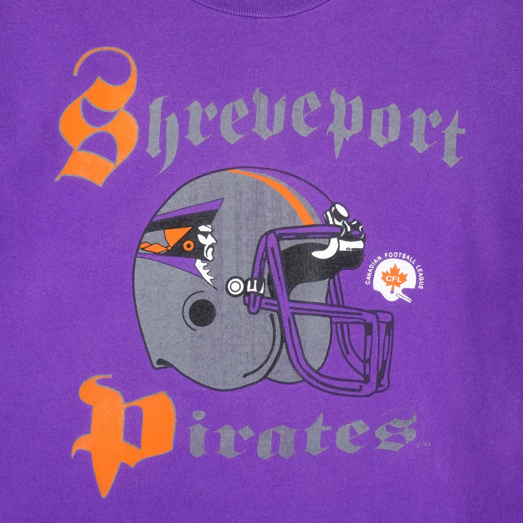 CFL (Fruit Of The Loom) - Shreveport Pirates Helmet T-Shirt 1990s X-Large Vintage Retro Football