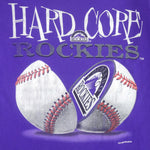 MLB (College Concepts) - Colorado Rockies Single Stitch T-Shirt 1995 Large Vintage Retro Baseball