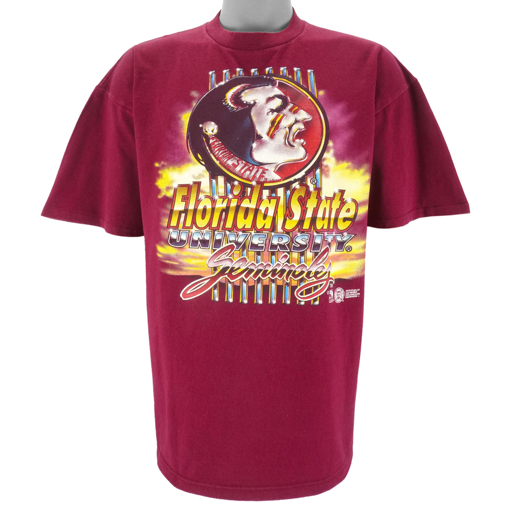 NCAA (Native Sun) - Florida State Seminoles Single Stitch T-Shirt 1990s X-Large Vintage Retro College
