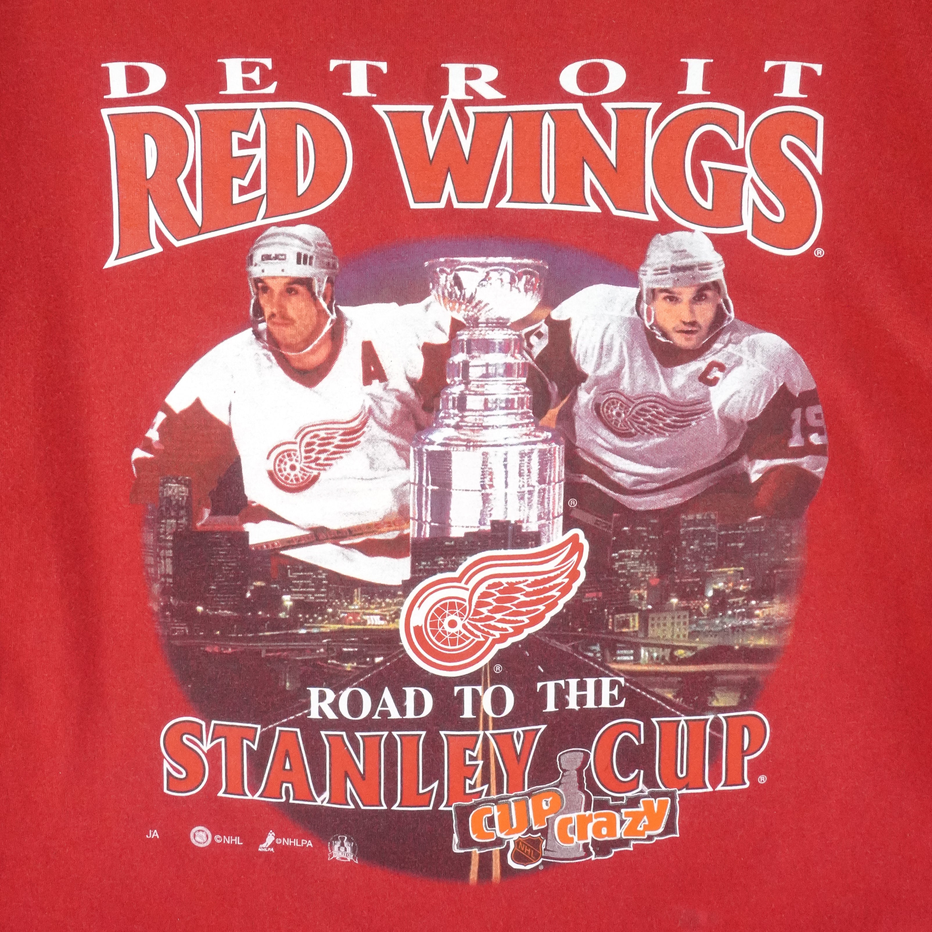 NHL (Sport Attack) - Detroit Red Wings Stanley Cup T-Shirt 1997 Large Vintage Retro Hockey