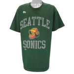 NBA (Pro Player) - Seattle SuperSonics Single Stitch T-Shirt 1990s X-Large Vintage Retro Basketball