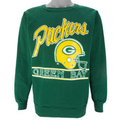 NFL - Green Bay Packers Helmet Crew Neck Sweatshirt 1990s X-Large Vintage Retro Football
