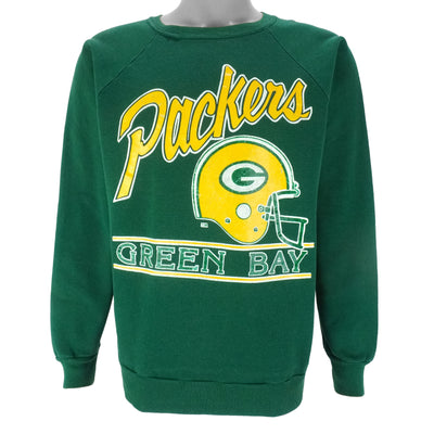 NFL - Green Bay Packers Helmet Crew Neck Sweatshirt 1990s X-Large