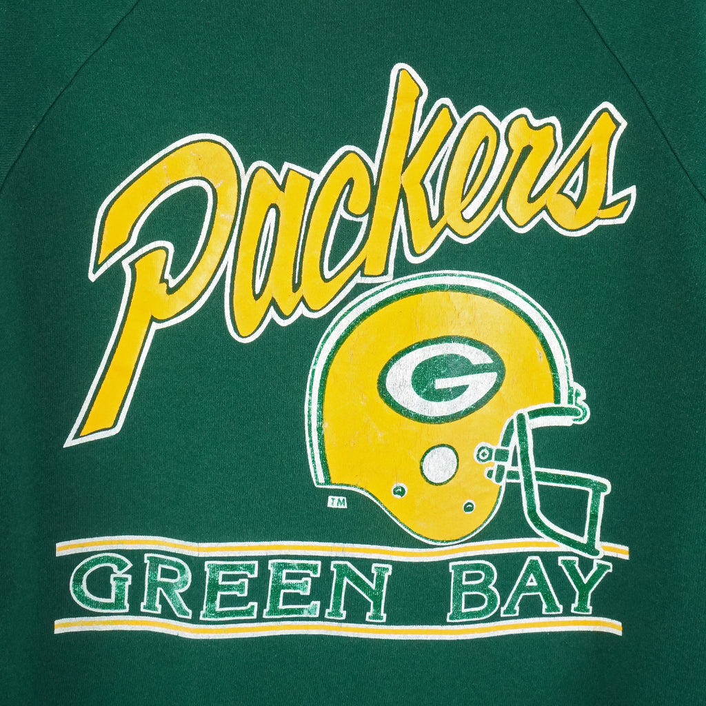 NFL - Green Bay Packers Helmet Crew Neck Sweatshirt 1990s X-Large Vintage Retro Football