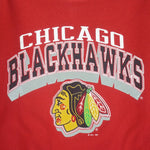 NHL (Tultex) - Chicago Blackhawks Crew Neck Sweatshirt 1991 Large Vintage Retro Hockey