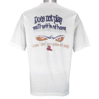 Vintage (No Fear) - Does Not Play Well With Others Single Stitch T-Shirt 1990s Large Vintage Retro