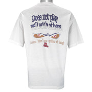 Vintage (No Fear) - Does Not Play Well With Others Single Stitch T-Shirt 1990s Large Vintage Retro