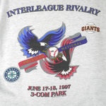 MLB (Graphic Sportswear) - Mariners VS Giants Matchups T-Shirt 1997 Large Vintage Retro Baseball
