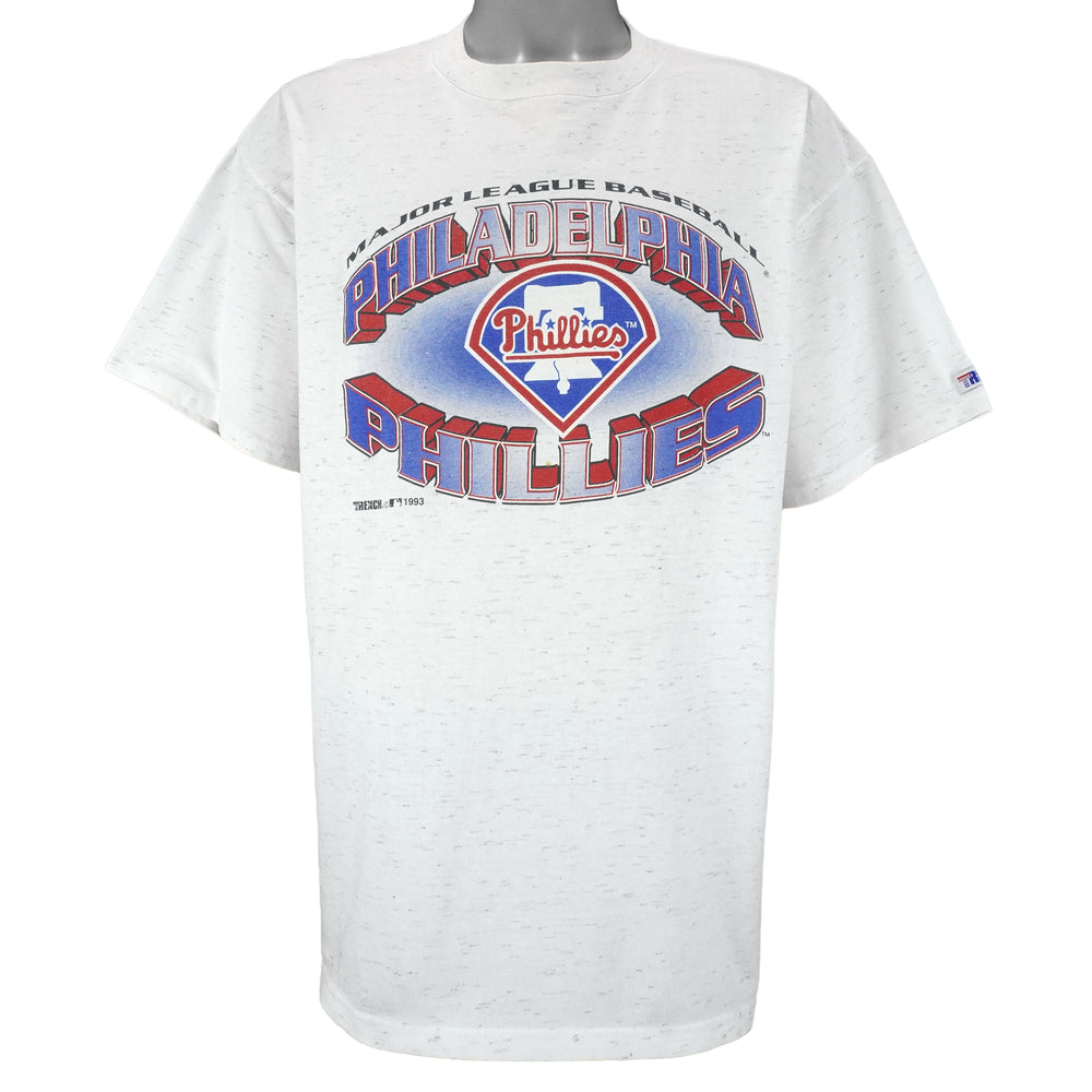 MLB (Trench) - Philadelphia Phillies Single Stitch T-Shirt 1993 X-Large Vintage Retro Baseball