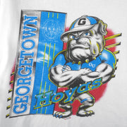 Vintage NCAA - University of Georgetown Hoyas Basketball T-Shirt 1990s Medium in white