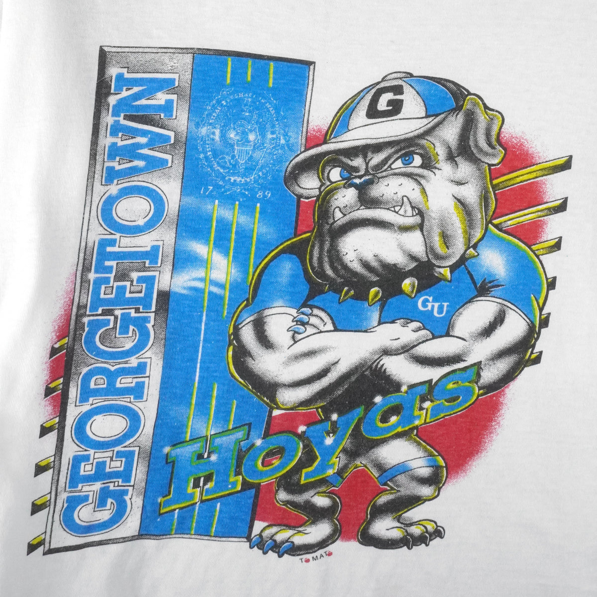 Vintage NCAA - University of Georgetown Hoyas Basketball T-Shirt 1990s Medium in white