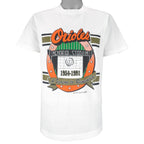 MLB (Trench) - Baltimore Orioles Single Stitch T-Shirt 1991 Large Vintage Retro Baseball