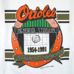 MLB (Trench) - Baltimore Orioles Single Stitch T-Shirt 1991 Large Vintage Retro Baseball