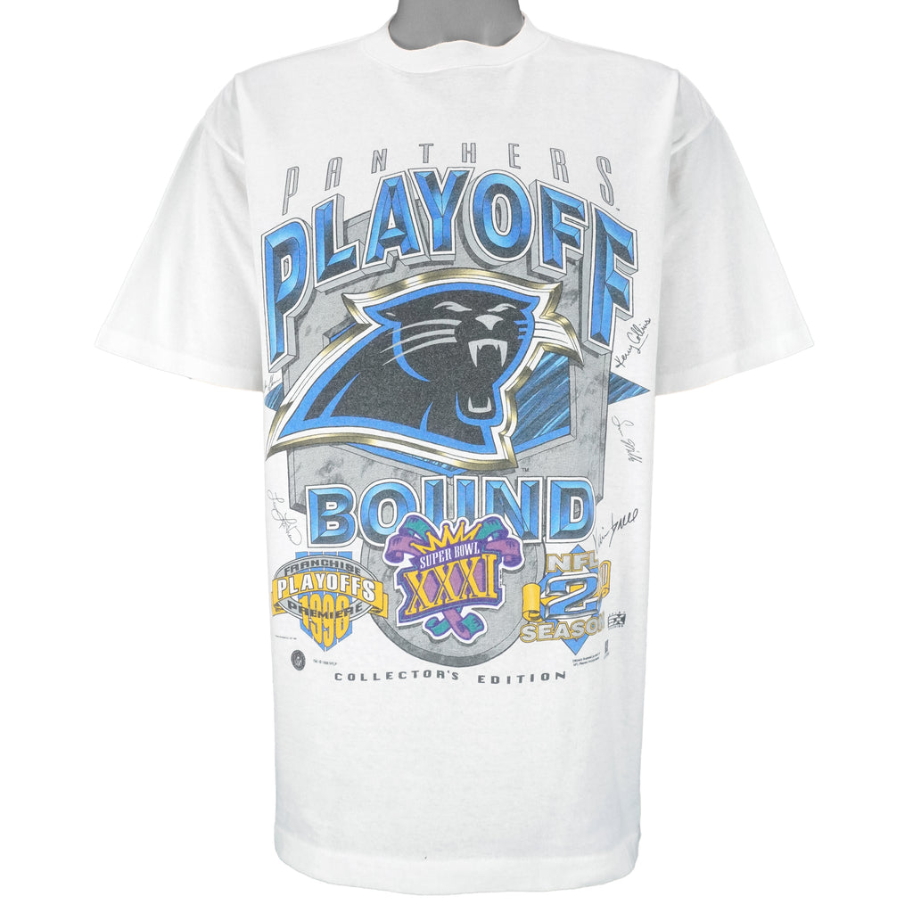NFL (Shirt Xplosion) - Carolina Panthers Playoff Bound T-Shirt 1996 X-Large Vintage Retro Football