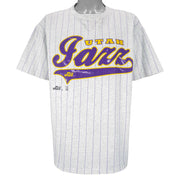 NBA (Nutmeg) - Utah Jazz Single Stitch T-Shirt 1990s X-Large Vintage Retro Basketball