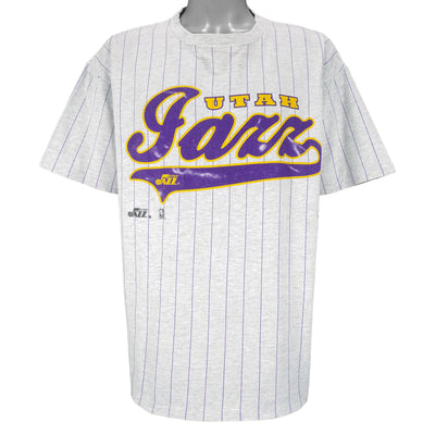 NBA (Nutmeg) - Utah Jazz Single Stitch T-Shirt 1990s X-Large