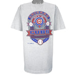 MLB (Logo 7) - Chicago Cubs Stadium Single Stitch T-Shirt 1996 Large