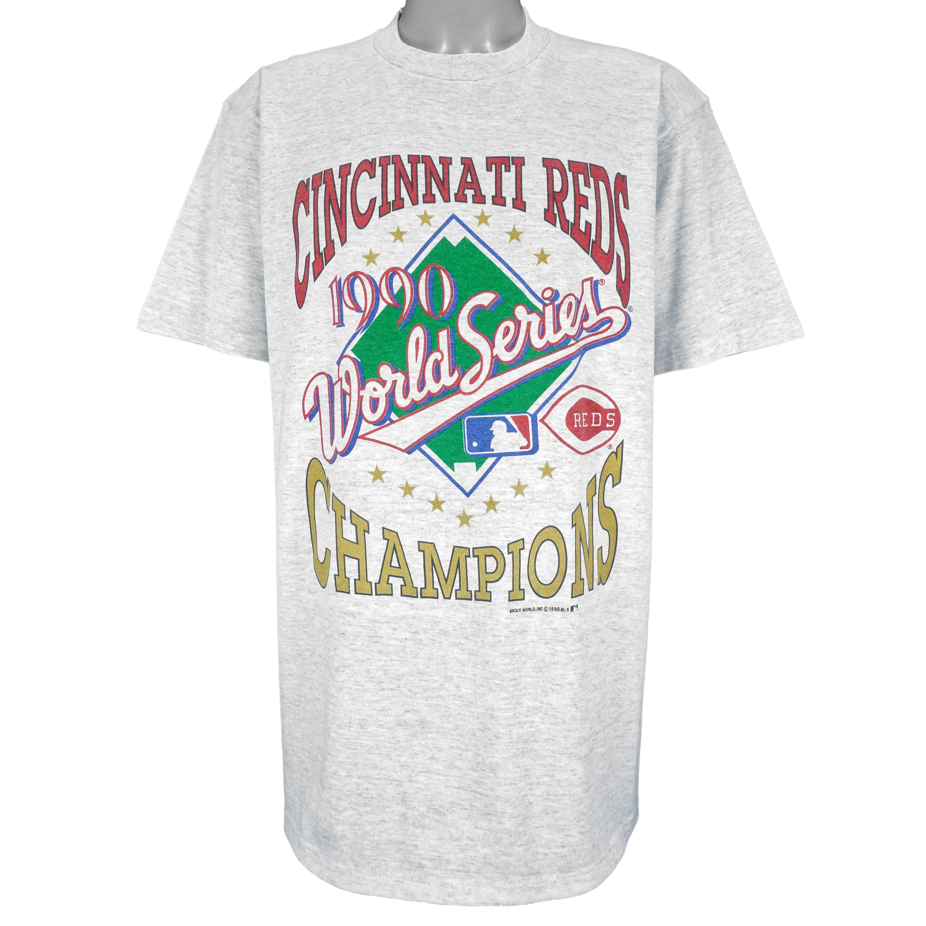 MLB (Brock World) - Cincinnati Reds World Series Champs T-Shirt 1990 XX-Large Vintage Retro Baseball