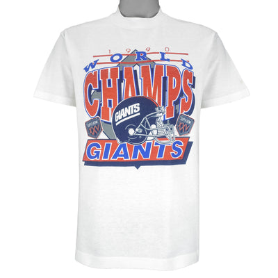 NFL (Trench) - New York Giants World Champs Super Bowl 25th T-Shirt 1990 Large