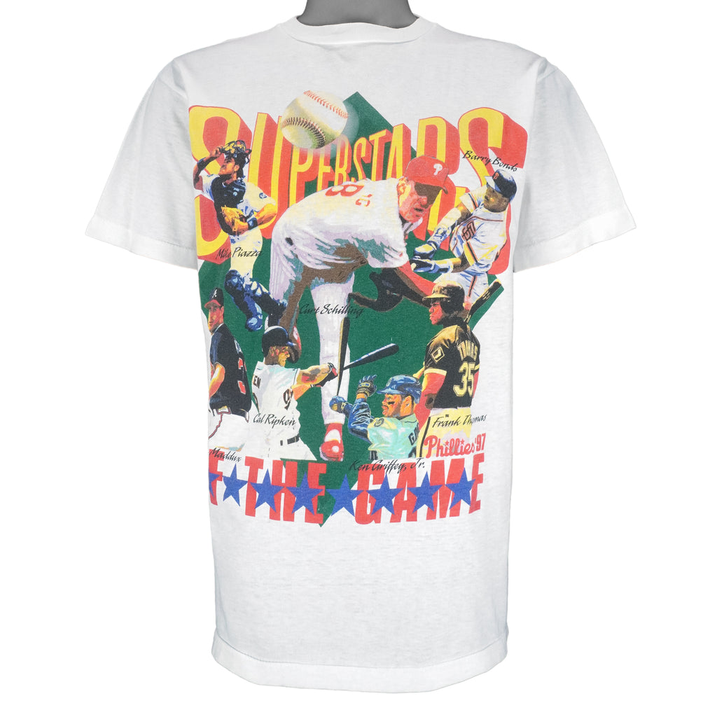 MLB (RD & A) - Philadelphia Phillies Super Stars Of The Game T-Shirt 1997 X-Large Vintage Retro Baseball