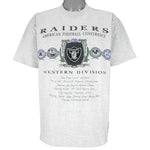 NFL (Nutmeg) - Oakland Raiders Embroidered Single Stitch T-Shirt 1990s Large