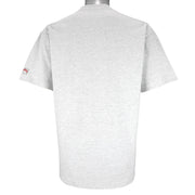 NFL (Nutmeg) - Oakland Raiders Embroidered Single Stitch T-Shirt 1990s Large Vintage Retro Football
