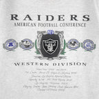 NFL (Nutmeg) - Oakland Raiders Embroidered Single Stitch T-Shirt 1990s Large Vintage Retro Football