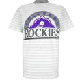 MLB (Saturday's Hero) - Colorado Rockies Single Stitch T-Shirt 1991 Large Vintage Retro Baseball