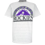 MLB (Saturday's Hero) - Colorado Rockies Single Stitch T-Shirt 1991 Large Vintage Retro Baseball