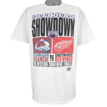 Starter - Colorado Avalanche VS Detroit Red Wings Stanley Cup Champs T-Shirt 1996 Large