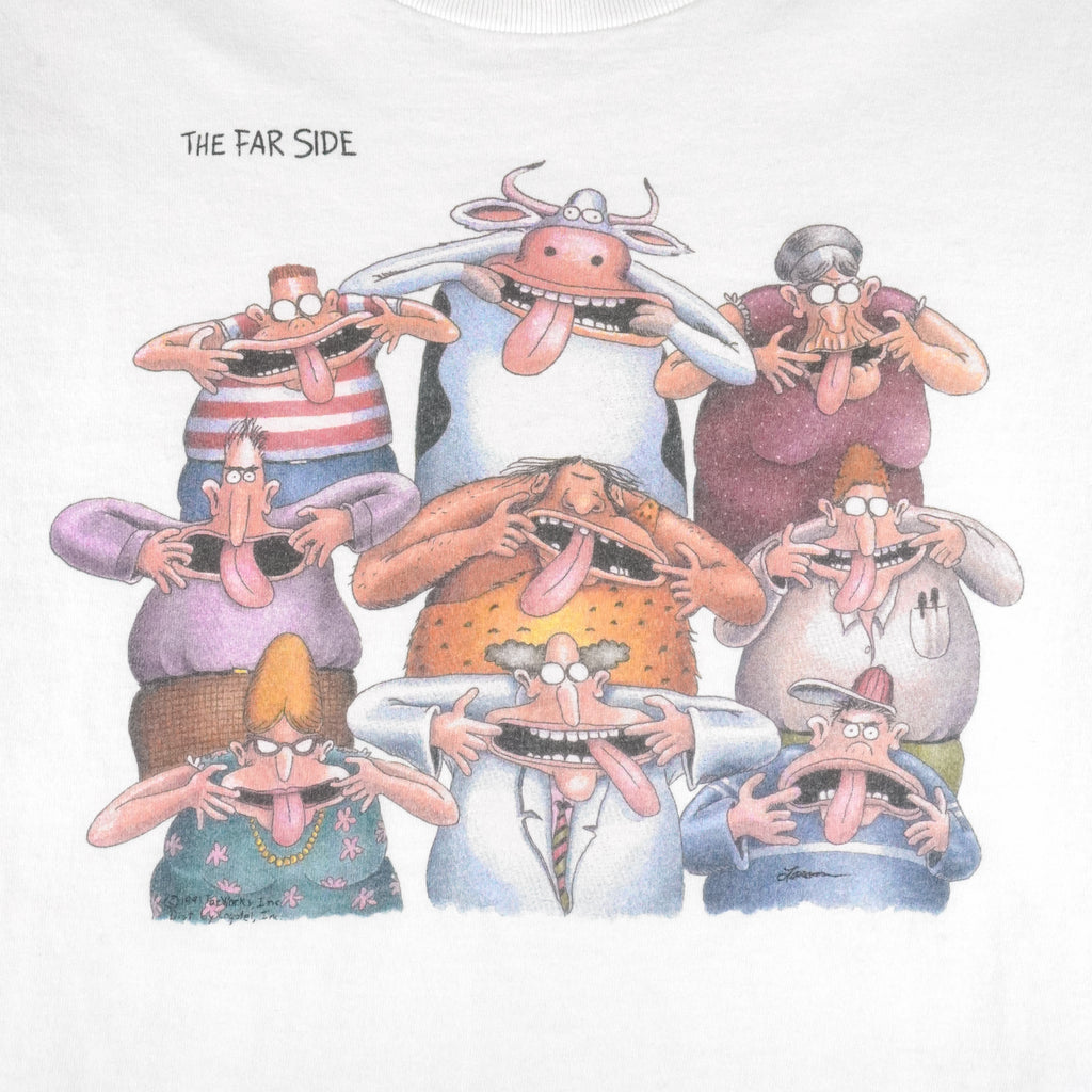 Vintage (The Far Side) - Big Print Single Stitch T-Shirt 1991 X-Large Vintage Retro