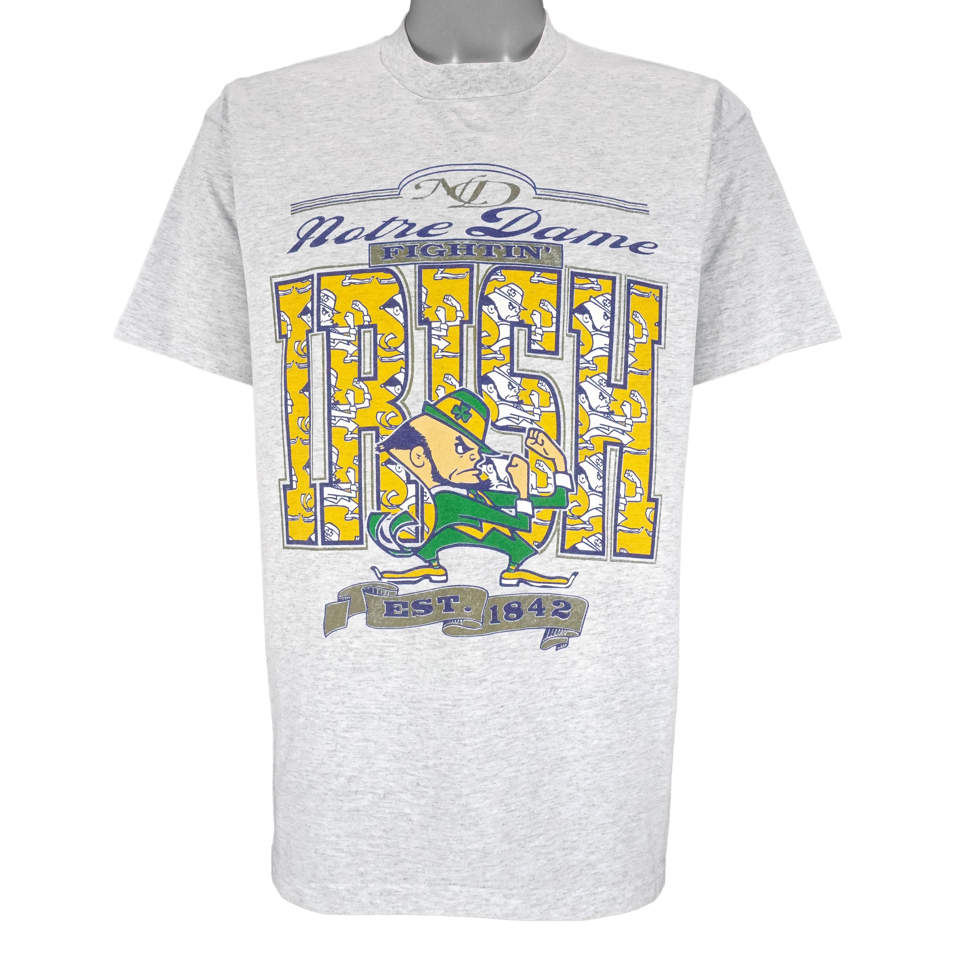 NCAA (TNT) - Notre Dame Fighting Irish Single Stitch T-Shirt 1990s X-Large Vintage Retro College