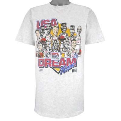 Vintage (Salem) - USA Basketball Dream Team Caricature T-Shirt 1992 Large