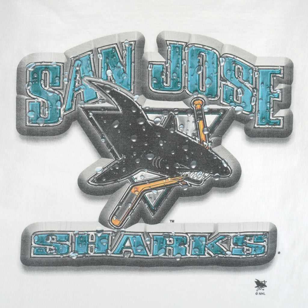 NHL (Pro Player) - San Jose Sharks T-Shirt 1999 Large Vintage Retro Hockey
