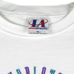NBA (Logo Athletic) - Charlotte Hornets Embroidered T-Shirt 1990s X-Large Vintage Retro Basketball