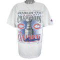 NHL (Bulletin Athletic) - Montreal Canadiens Stanley Cup Champions T-Shirt 1993 X-Large Vintage Retro Hockey