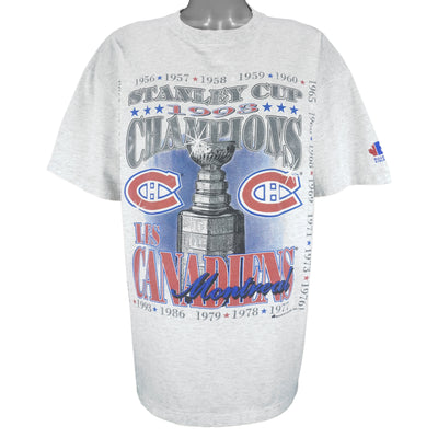 NHL (Bulletin Athletic) - Montreal Canadiens Stanley Cup Champions T-Shirt 1993 X-Large