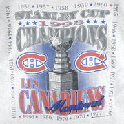 NHL (Bulletin Athletic) - Montreal Canadiens Stanley Cup Champions T-Shirt 1993 X-Large Vintage Retro Hockey
