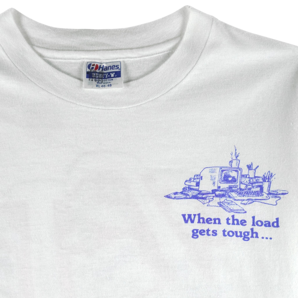 Budweiser (Hanes) - When The Load Gets Tough Single Stitch T-Shirt 1990s X-Large Vintage Retro