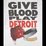 NHL (Fruit Of The Loom) - Red Wings Give Blood Play Detroit T-Shirt 1990s Large Vintage Retro Hockey