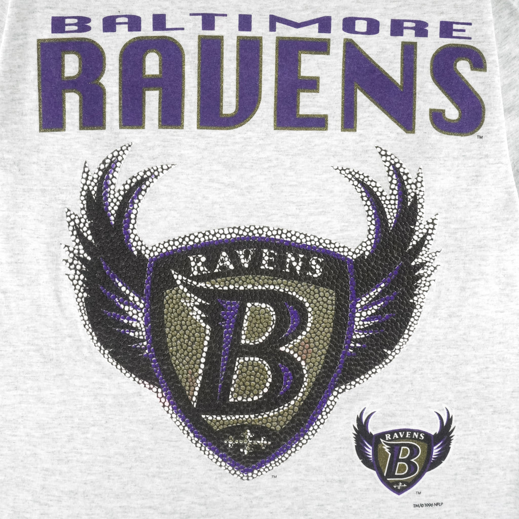 NFL (True Fan) - Baltimore Ravens T-Shirt 1996 Medium Vintage Retro Football