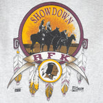 NFL (Salem) - Washington Redskins Show Down Single Stitch T-Shirt 1990 Large Vintage Retro Football